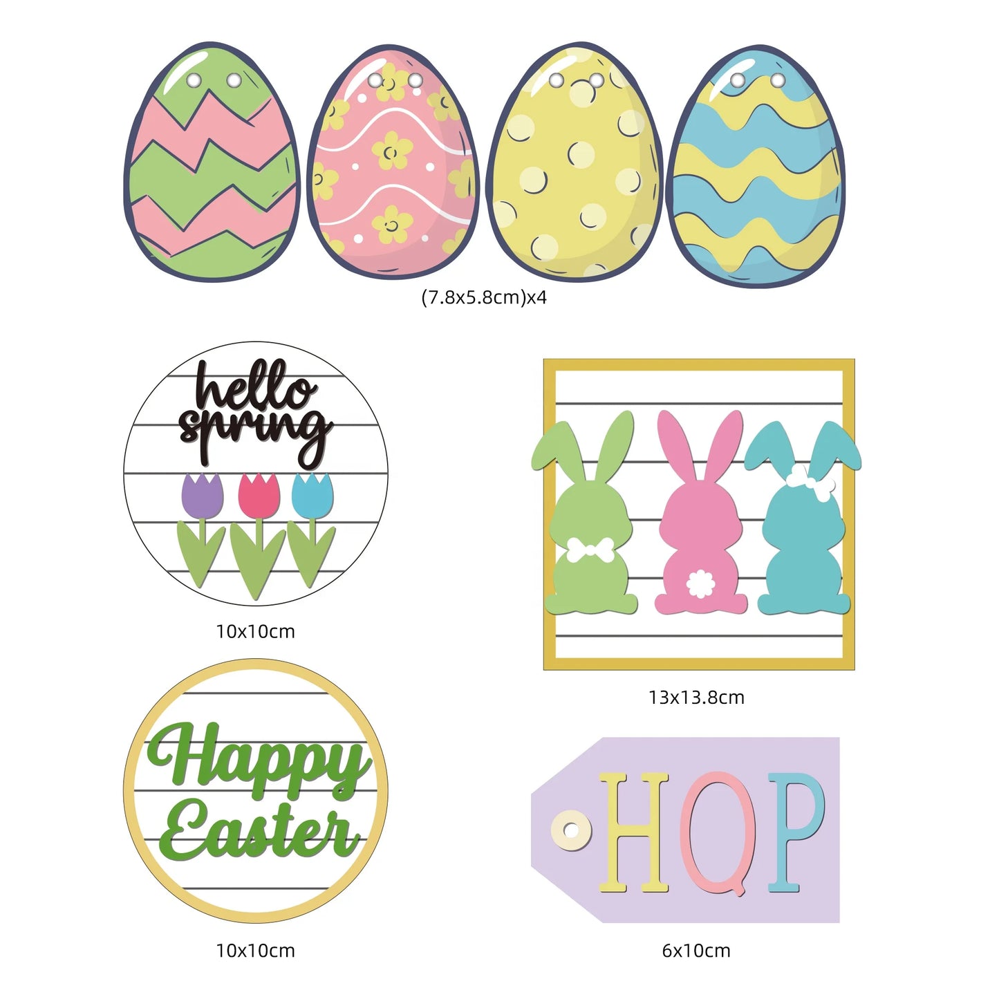 Easter and Thanksgiving 3 tiered tray decor includes 3D wooden center table logo