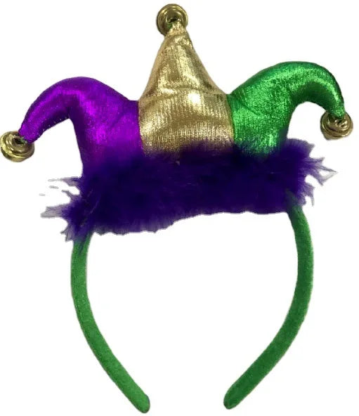 Carnaval Carnival Mini Clown Headband Adult Clown Hat Pompom Festival Props Headgear Carnival Green Yellow Purple Clown Headband