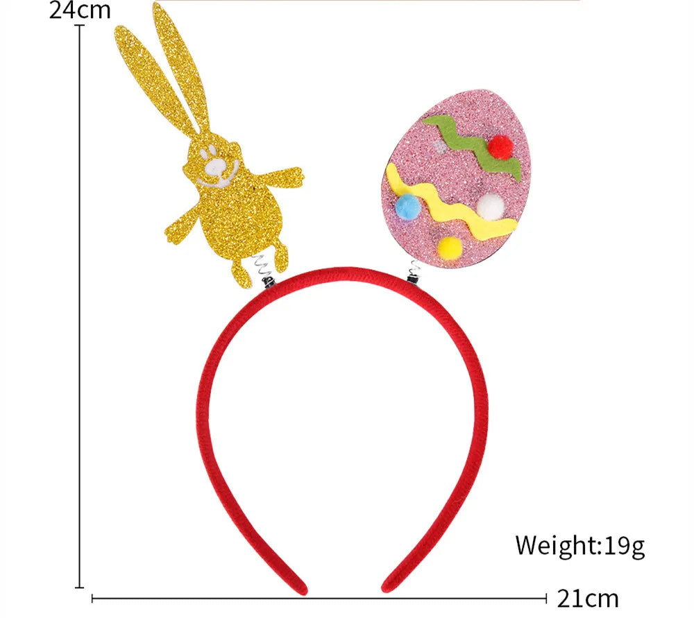 Easter and Thanksgiving 3 Nonwoven Flash Easter Animal Head Props Headgear Party Decorative Accessories Easter Headband Chick Rabbit Headband