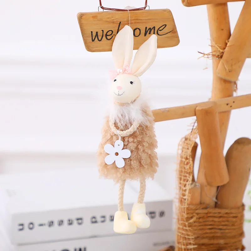 Easter and Thanksgiving 3 Wholesale Easter Ornaments Rabbit Hanging Easter Home Decor Window Props Easter Rabbit Hanging Decoration
