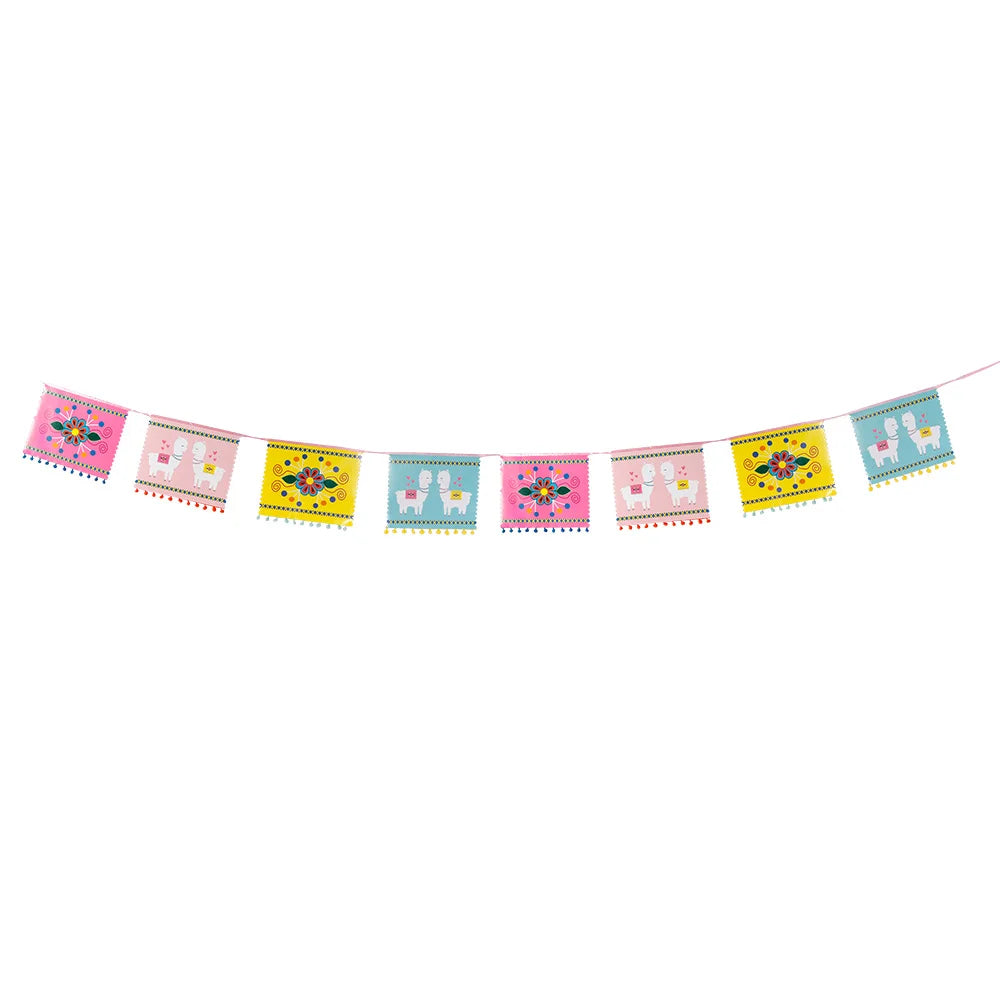 Birthday Party 2 Llama Birthday Party Supplies Front String Camel Themed Flags Birthday Party Supplies 8 Llama Party Supplies Set