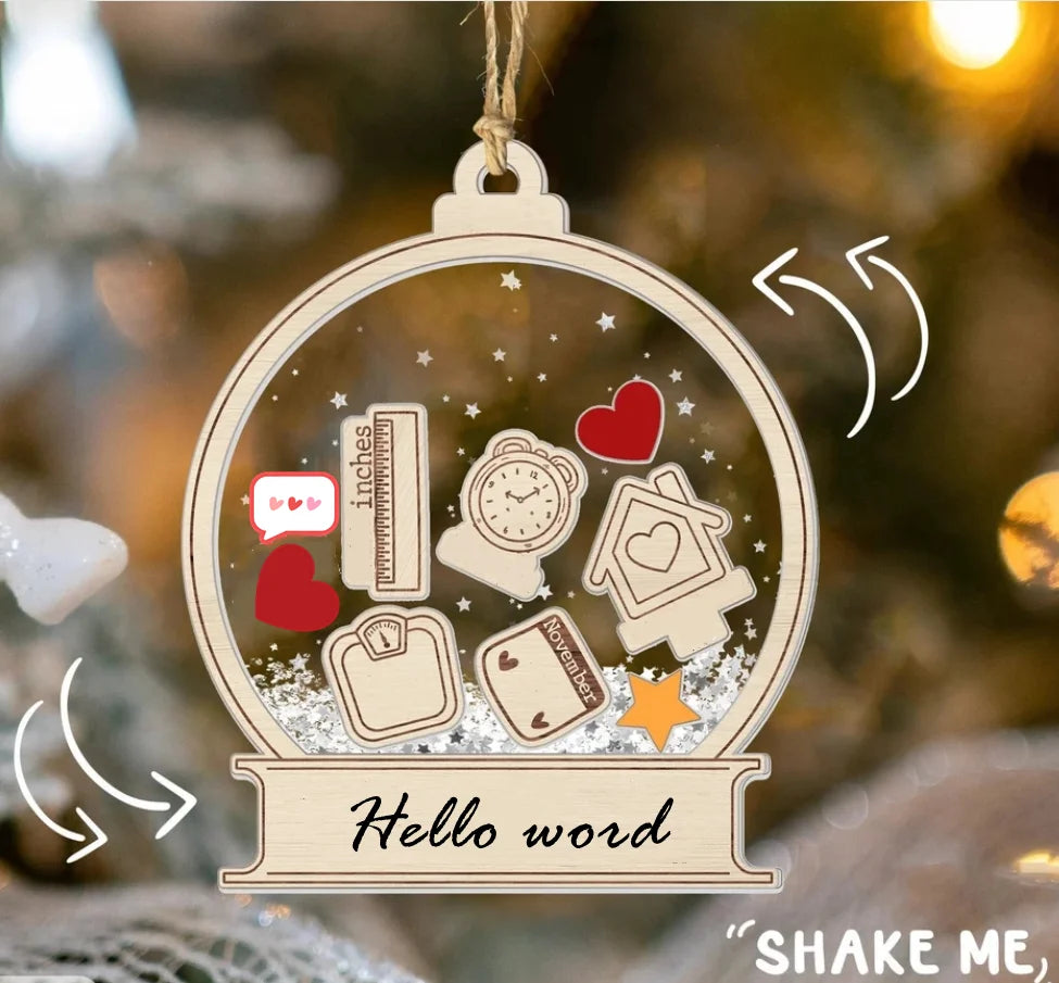 Presentes personalizados para bebês no Halloween e Dia dos Mortos Presentes para recém-nascidos Aguardando ansiosamente que os pais se tornem presentes Decoração de acrílico Shaker Pingente personalizado para marco de bebê