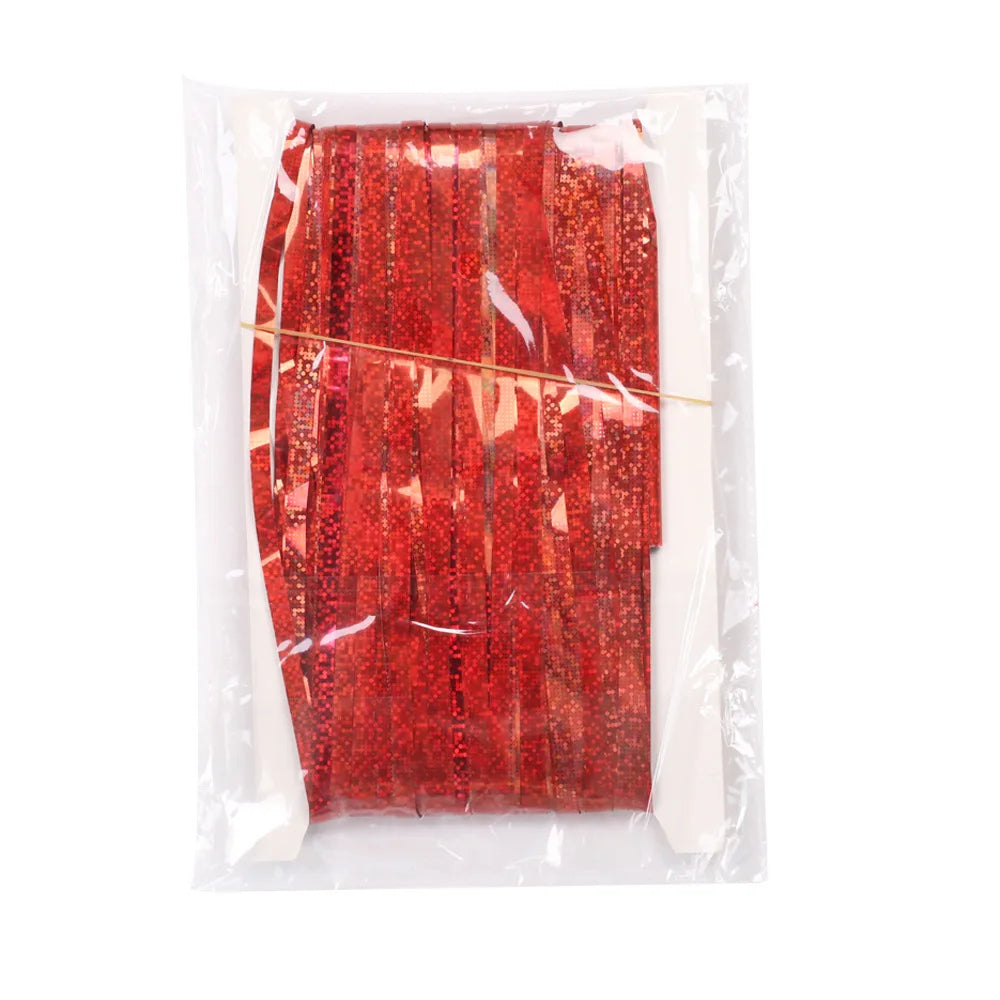 Birthday Party Wedding Christmas Party Ornaments 1 * 2 m Multi-color Foil Curtains Shimmer Photo Background Laser Curtains