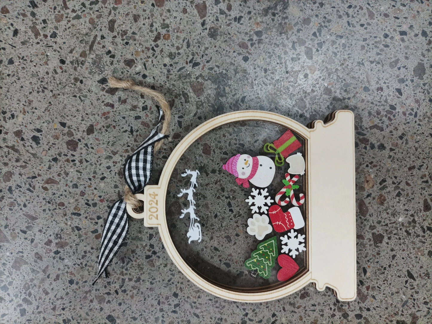 Personalized Gingerbread Hat Family Christmas Ornaments Custom Home Ornaments 2024 Family 4D Milkshake Ornaments