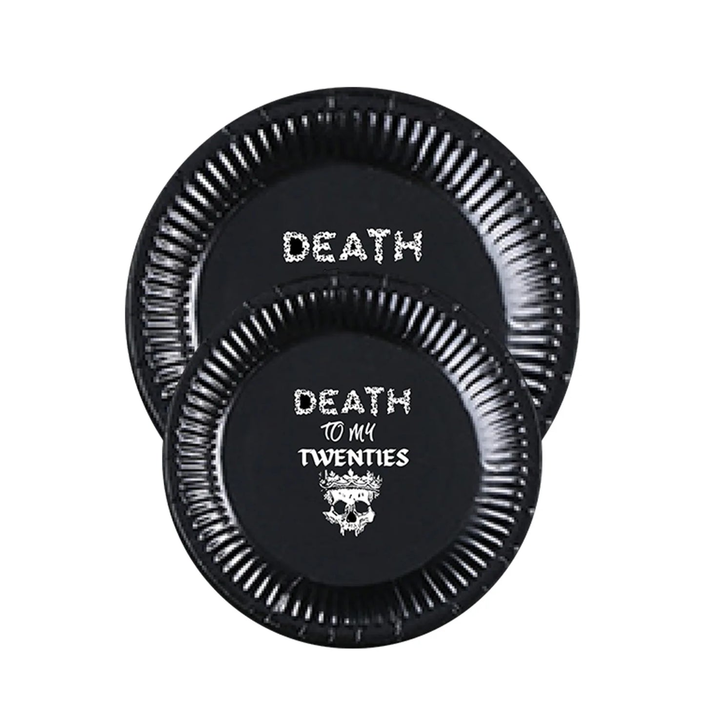 Birthday Party 2 Novelty Party Birthday Party Supplies for 16 Guests Black Ripped to My 20s Birthday Paper Plate