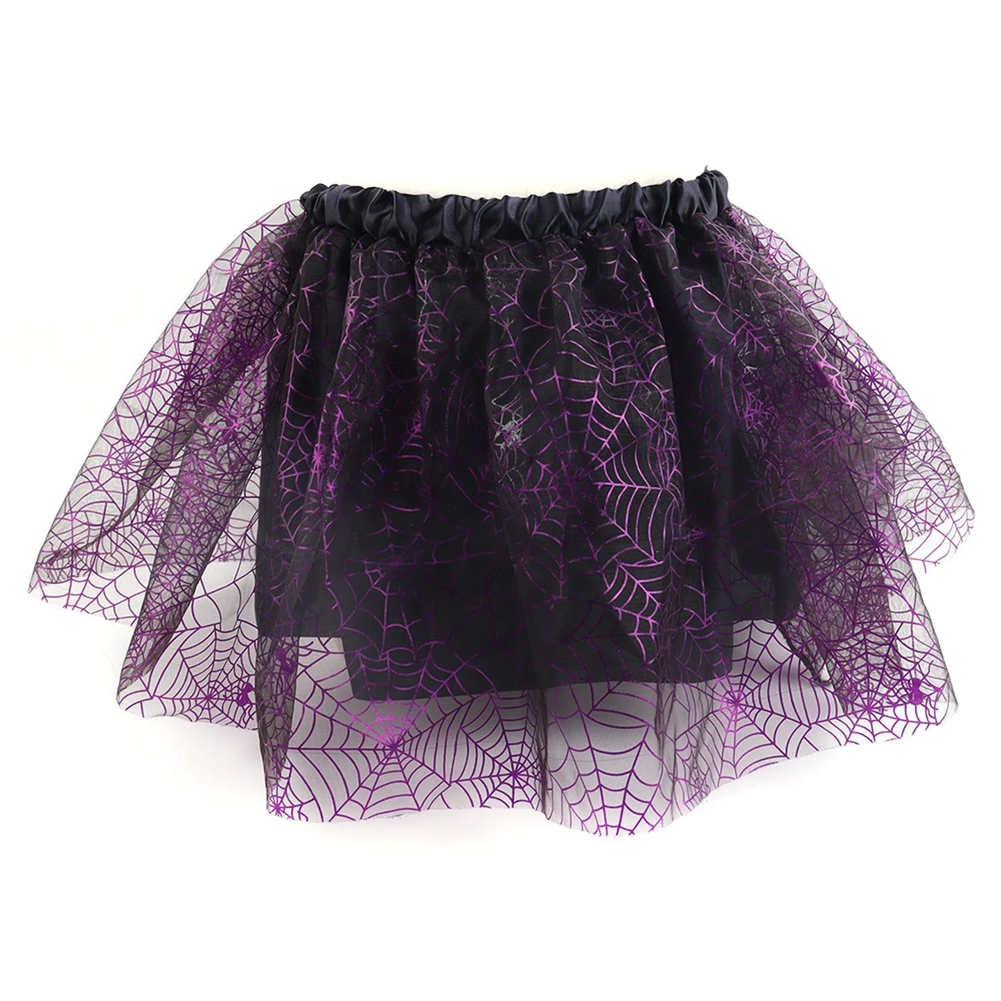Halloween & Day of the Dead Wholesale Autumn Multicolor Children's Short Skirt Pleated Skirt Spider Web Skirt Halloween Costume Prop Skirt