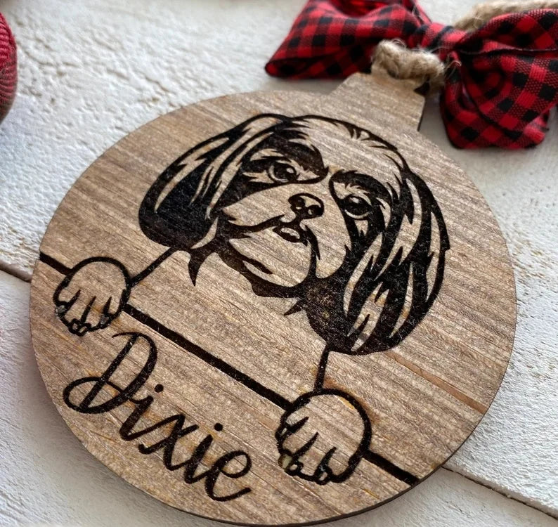 Pet festivals, personalized dog ornaments, dog Christmas ornaments, custom dog paw print ornaments