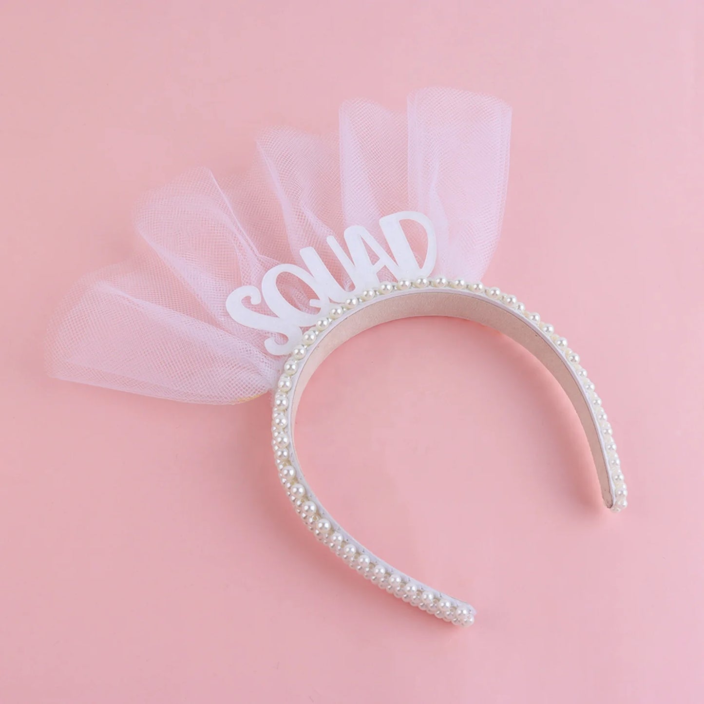 Bachelorette Party 1 White Headwear Bridal Shower Bachelorette Party Pearl Bridal Headband Pearl Beaded Bridal Headband