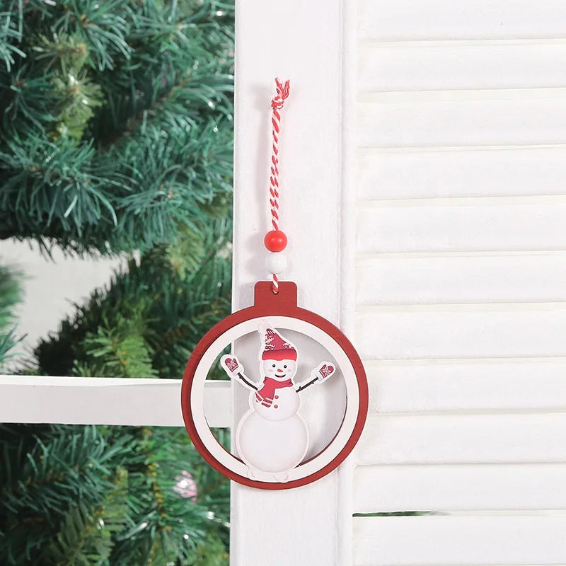 Wooden Crafts, Custom Christmas Wood Decorations Christmas Tree Gifts Wooden Decorations Christmas Souvenirs Decorations Red Wooden Pendants