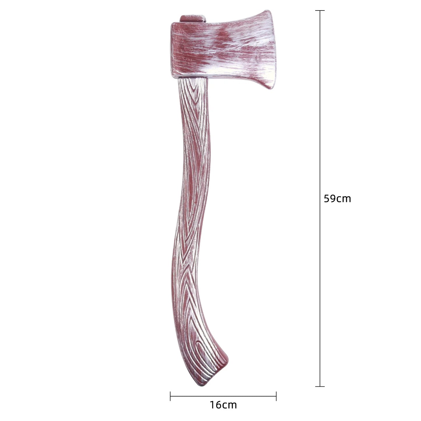Halloween & Day of the Dead 59 * 16cm Plastic Blood Axe Blade Battle Great Axe Halloween Party Supplies Costume Cosplay Prop Artificial Halloween Long Axe