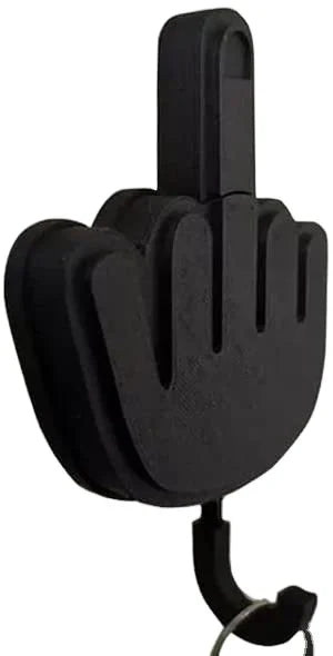 Wooden crafts, middle finger key holder Creative middle finger self-adhesive key hook Funny key gift Creative wall decoration key holder