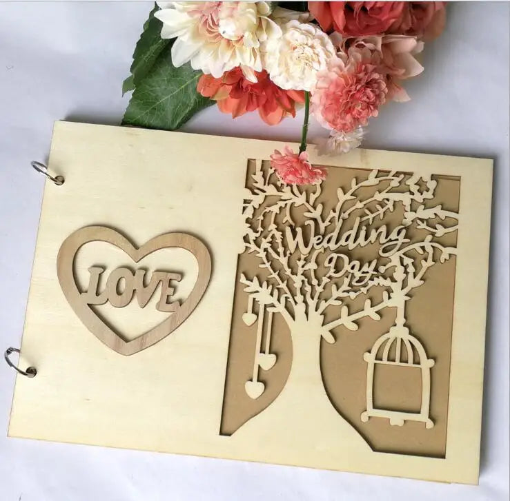 1 wedding party, album memory souvenir for wedding memory wedding gift engraved album gift for couple wooden wedding guestbook