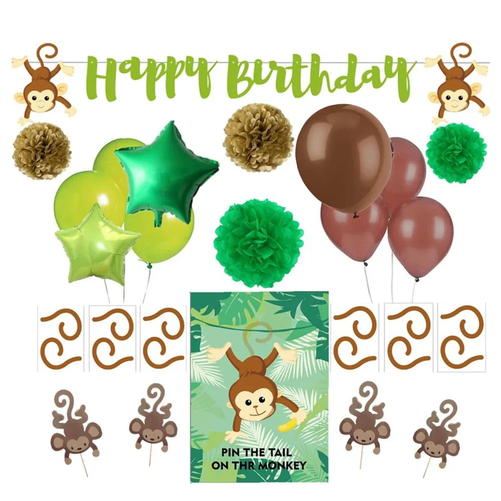 Birthday Party 2 Monkey Birthday Party Supplies Kids Happy Birthday Party Decorations