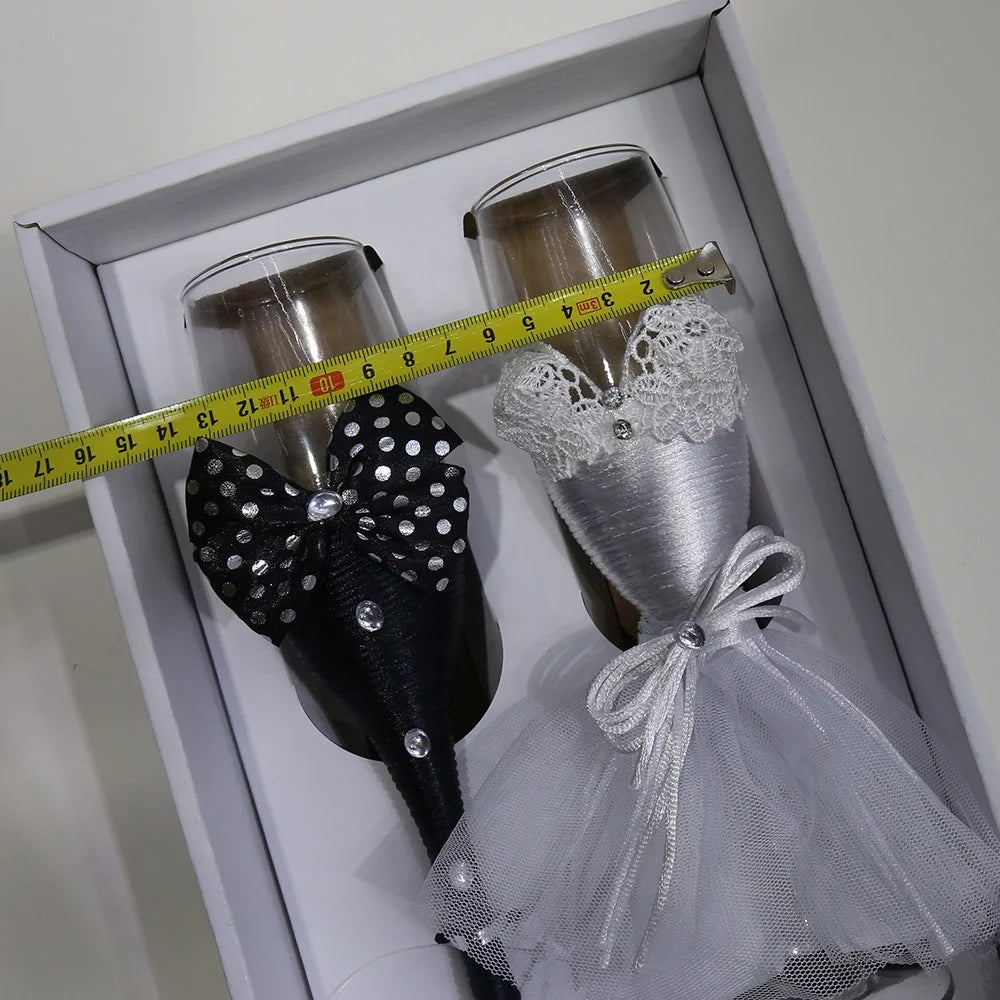 Birthday Party 2 Wedding Gifts Handmade Wedding Champagne Flute Bride and Groom Design Bridal Shower Anniversary Gifts