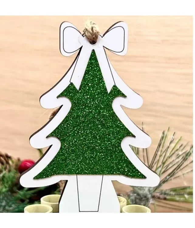 Carteira de madeira exclusiva para Natal, decoração para festa de fim de ano, pingente, acessórios de decoração para casa, prateleira de artigos de Natal