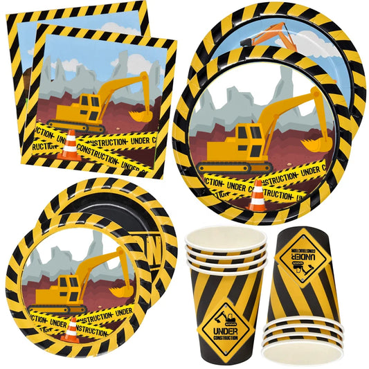 Birthday Party 2 Construction Party Supplies Set Includes Plates Cups Napkins Dump Truck Party Ornaments Construction Birthday Party Supplies