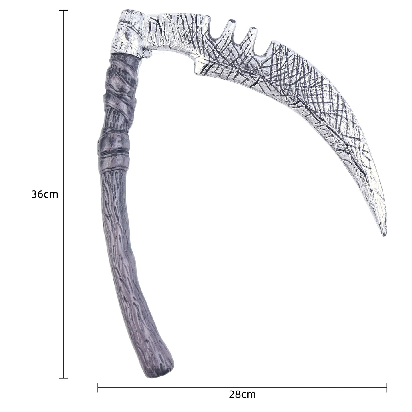 Halloween & Death Day 36 * 28cm Reality Sickle Prop Cosplay Reaper Sickle Death Halloween Weapon Sickle Prop Halloween Reaper Sickle