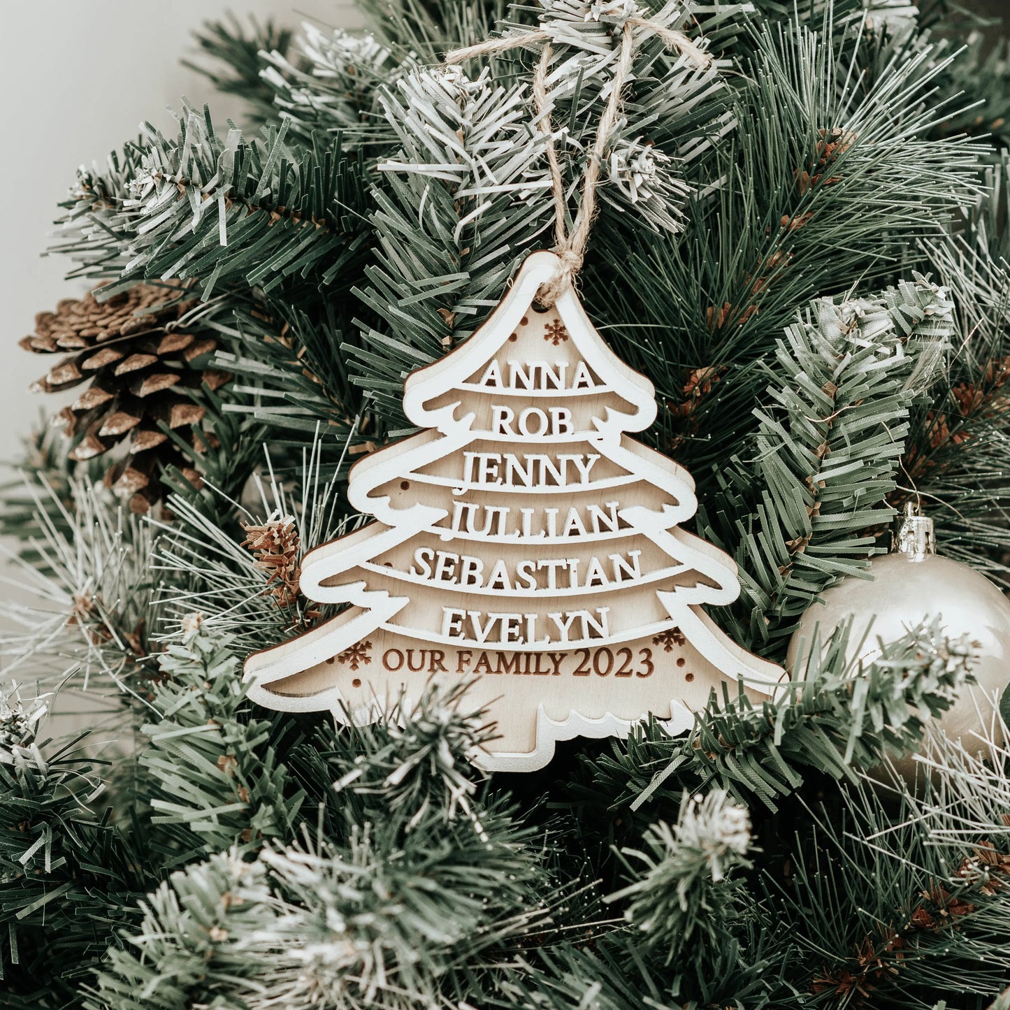 Personalized Christmas Tree Ornaments Customized Family Name Christmas Ornaments Christmas Home Decoration Gifts