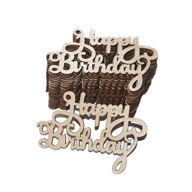 Birthday Party 2 Laser Cut Wooden Calendar Decorations Happy Birthday Letter Wooden Decorations Custom Wooden Ornaments