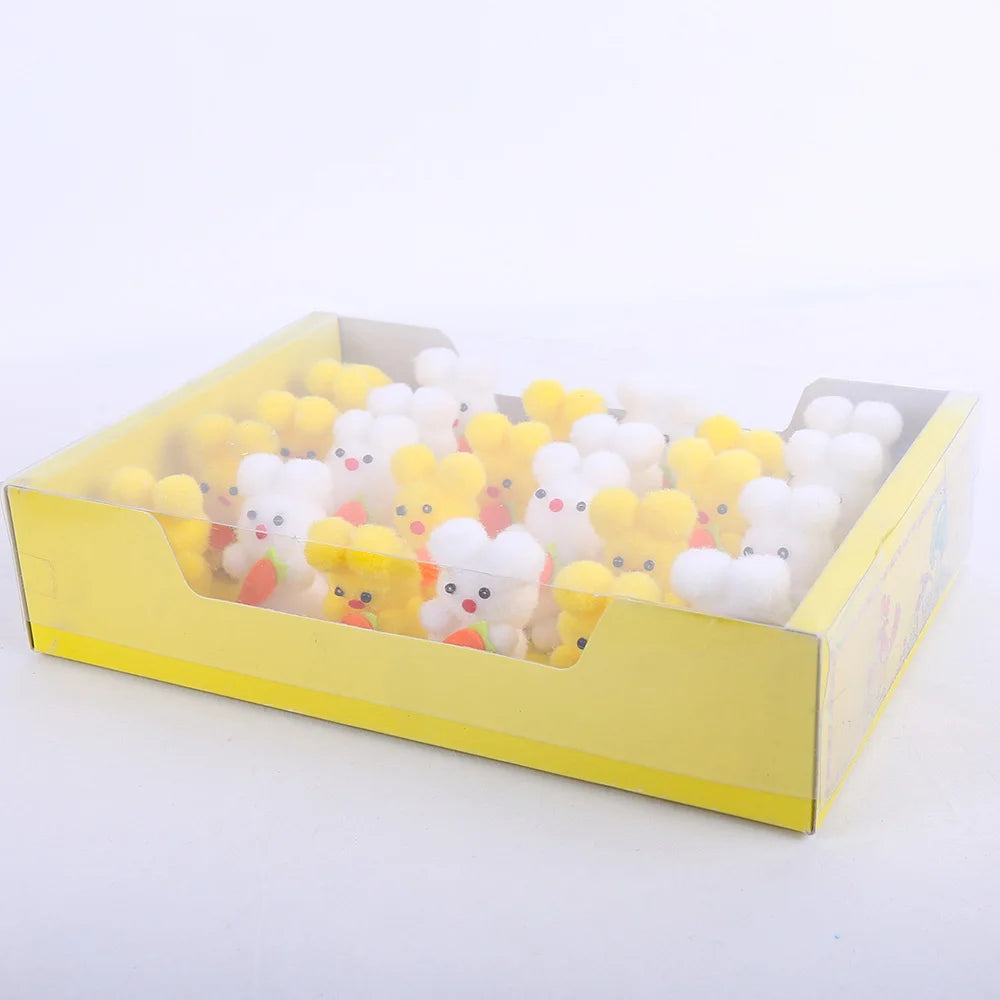 Easter and Thanksgiving 3 Chicks Decorated Cute Plush Toys Cute Easter Party Decorated Mini Chicks