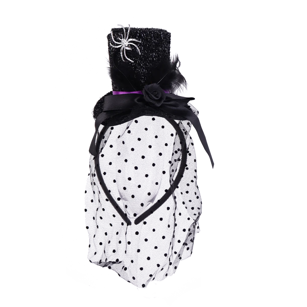 Halloween & Day of the Dead Mini Top Hat Headband Carnival Headband Women's Sequin Headband Colored Hair Accessories