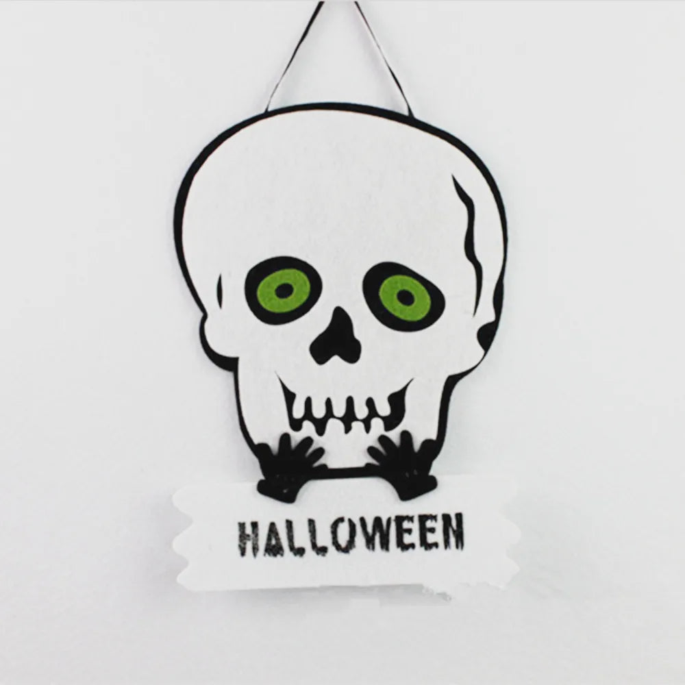 Pingente de feltro para Halloween e Dia dos Mortos, abóbora, fantasma, bruxa, decoração de porta, enfeites de Halloween, artigos para festa