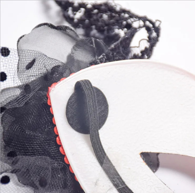 Fantasias de Halloween e Dia da Morte, Máscaras de maquiagem vintage de Veneza e máscaras de flores, Suprimentos para o Dia da Morte no México