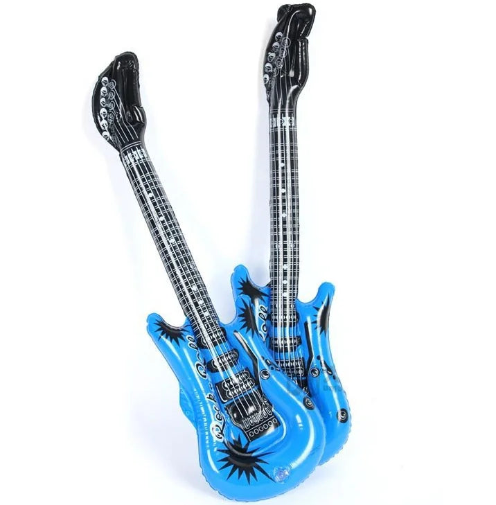 Party Music Accessories Rockstar 6-Color Waterproof Instrument Toy Inflatable Electric Guitar
