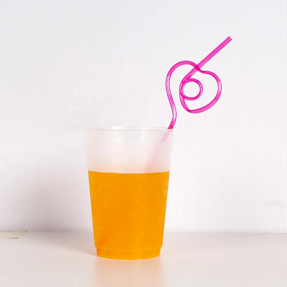 Bachelorette Party 1 Heart Shaped Sunglasses Bridal Straw and Heart Shaped Frameless Sunglasses Pink Transparent Frameless Glasses