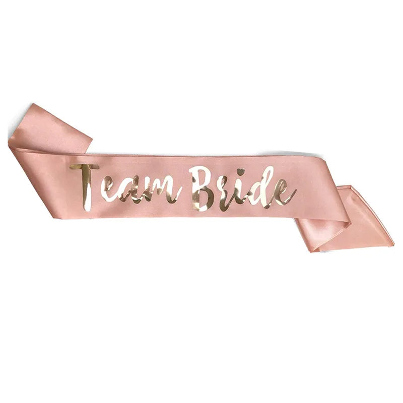 Bachelor Party 1 Novelty Bachelor Rose Gold Glitter Sash Team Bridal Shower Hen Night Bride Will Be
