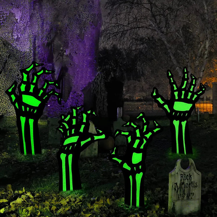 Halloween & Day of the Dead Custom Outdoor Garden Sign Decoration Waterproof Garden Tombstone Garden Sign Halloween Luminous Luminous Garden Sign