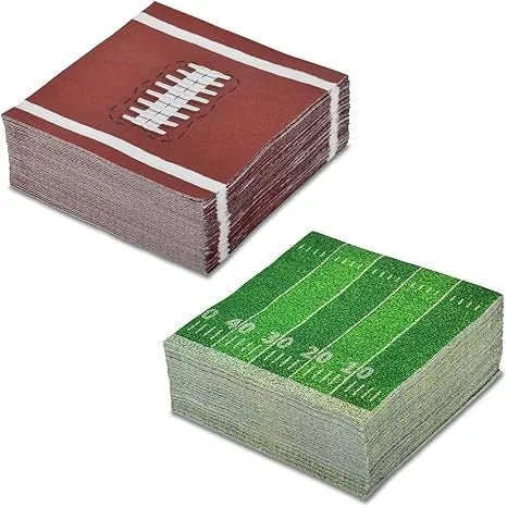 Custom design 50 pieces double-layer Super Bowl themed sports party disposable napkin supplies