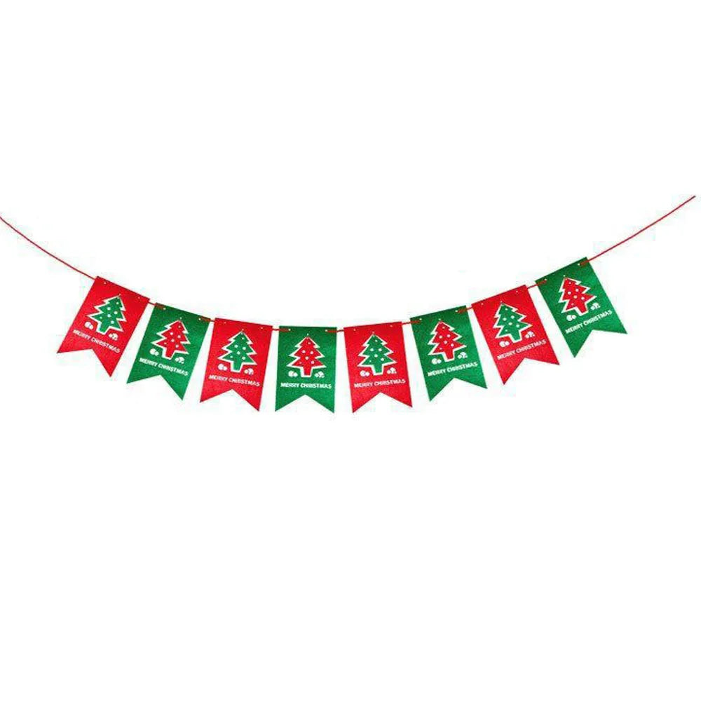 Merry Christmas banner hanging garland decoration party home decoration