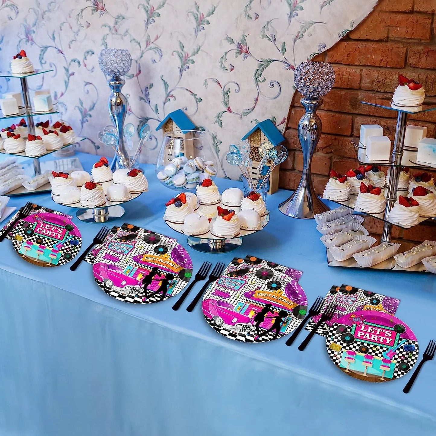 Bachelorette Party 1 1950s Swing Music Party Tableware Back to 50th Anniversary Birthday Napkins