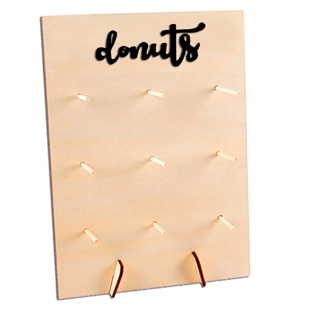 Birthday Party 2 Wooden Donut Wall Display Stand Countryside Wooden Donut Food Buffet Display Stand Reusable Countryside Donut Board Stand