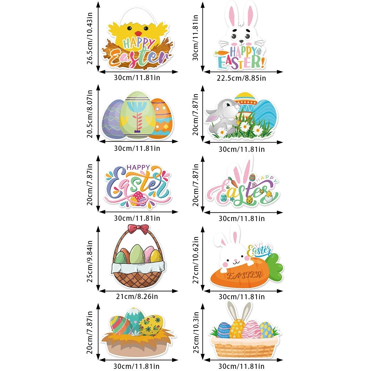 Easter and Thanksgiving 3 Novelty 2025 New Easter Bunny Paper Door Hanger Cartoon Party Ornaments Home Festival Pendant