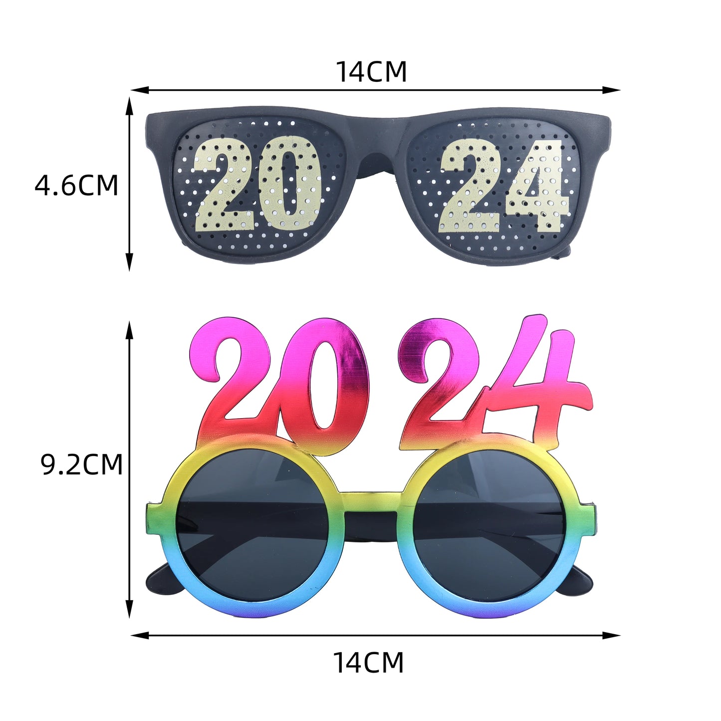 New Year's Eve, theme party discount supplies 5 packs of happy new year glasses fancy, the delivery will be automatically adjusted to the latest number of years