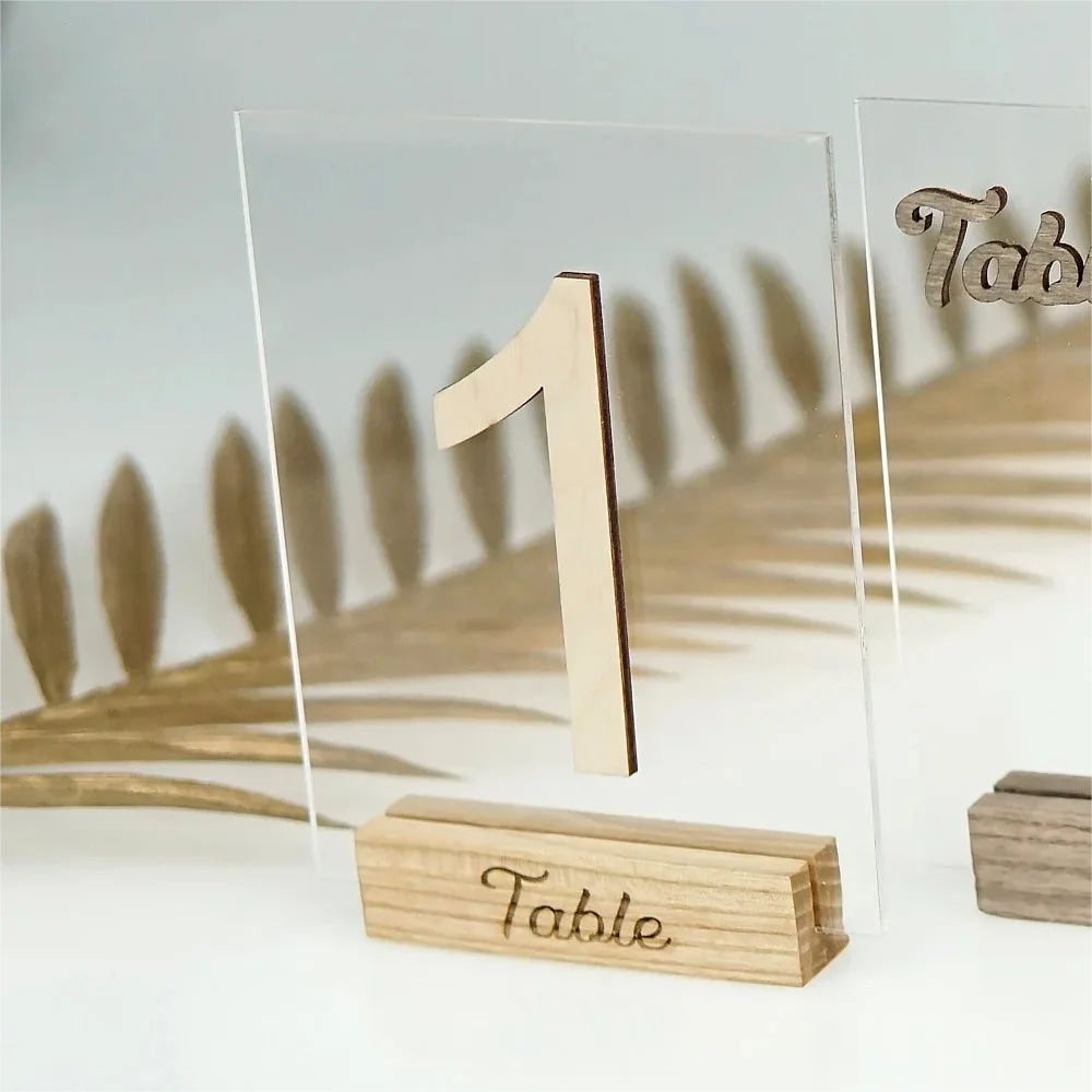 1 Wedding party, rustic wooden table digital transparent arched white black table logo acrylic wedding table digital with bracket event reception decoration