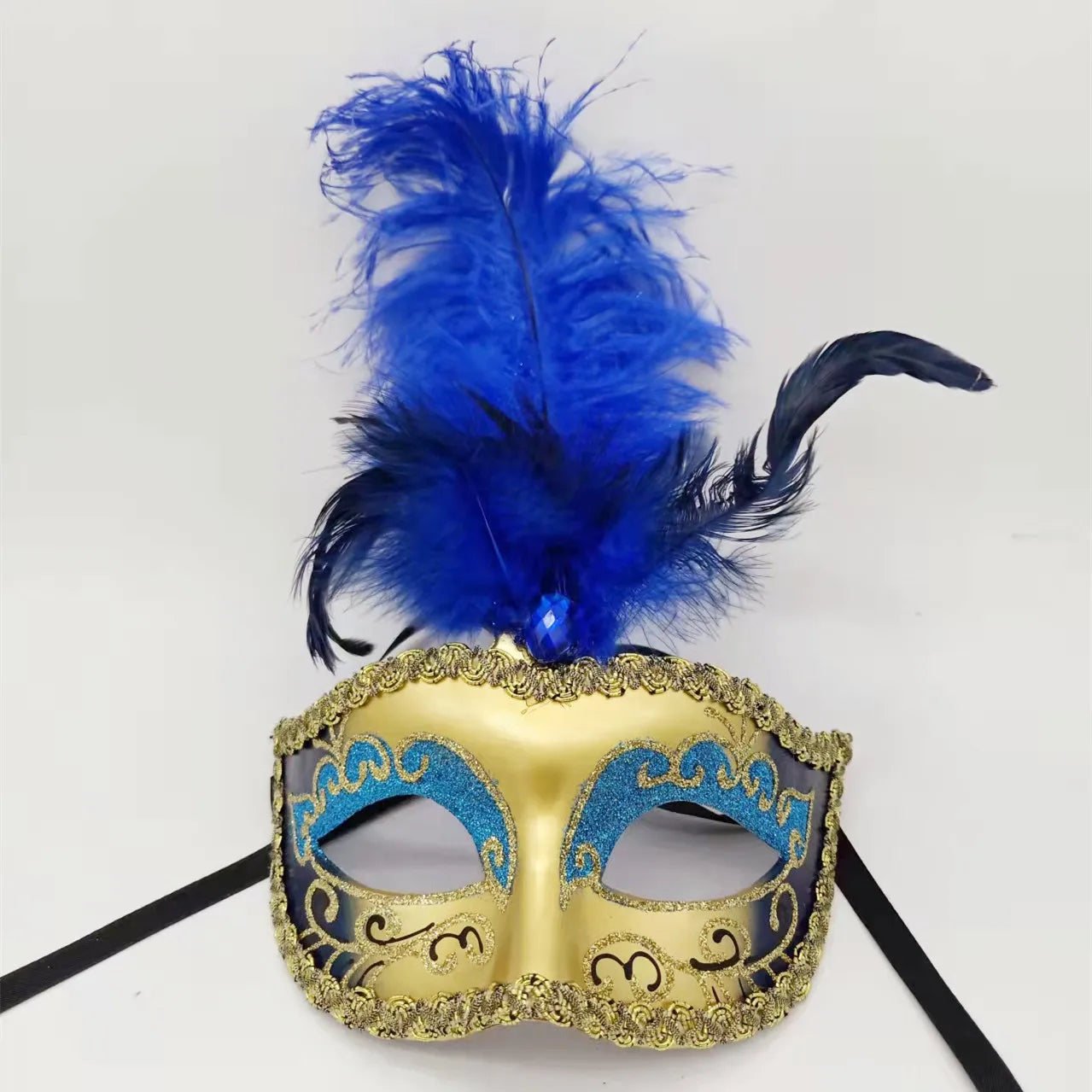 Carnaval Carnival Gold Green Purple Dust Blue Red Black Carnival Feather Mask Party Ornaments