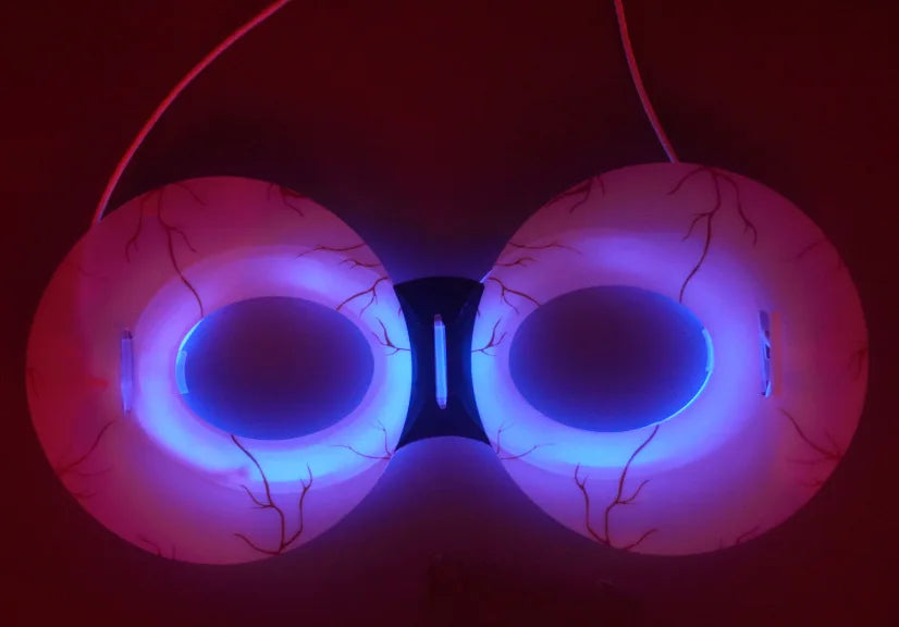 Halloween & Day of the Dead Glow Mask Bat Eye Mask Costume Black Bat Mask Dress Up Adult Children Halloween Glow Party Eye Mask