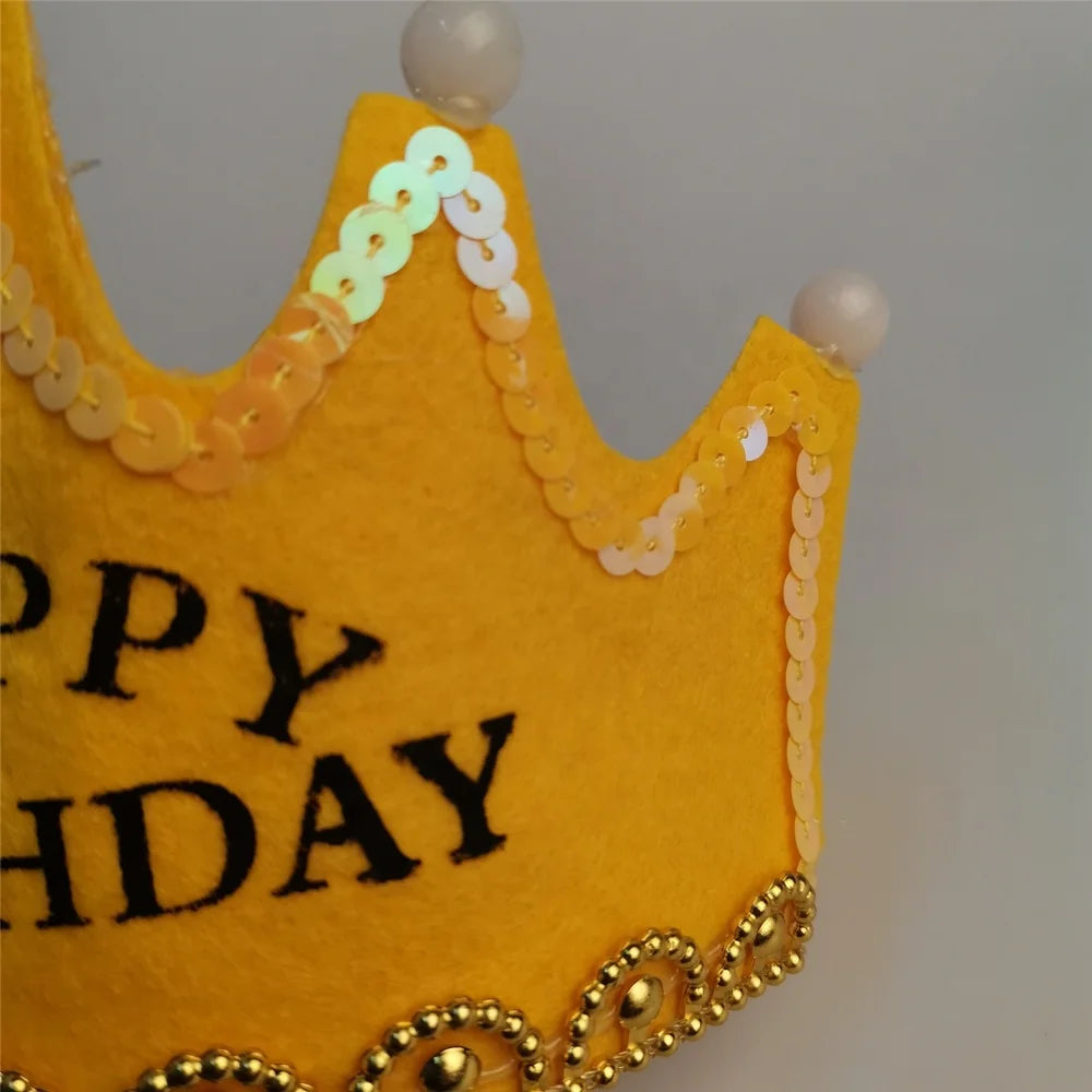 Birthday Party 2 Nonwoven Headband LED Flashing Light Crown Headband Children's Birthday Party Supplies