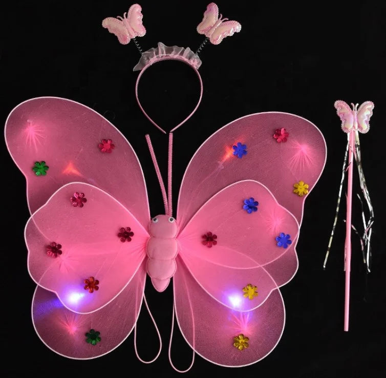 Halloween & Day of the Dead Girl Butterfly Wings Fairy Butterfly Wings Costume Makeup Fairy Butterfly Wings Costume