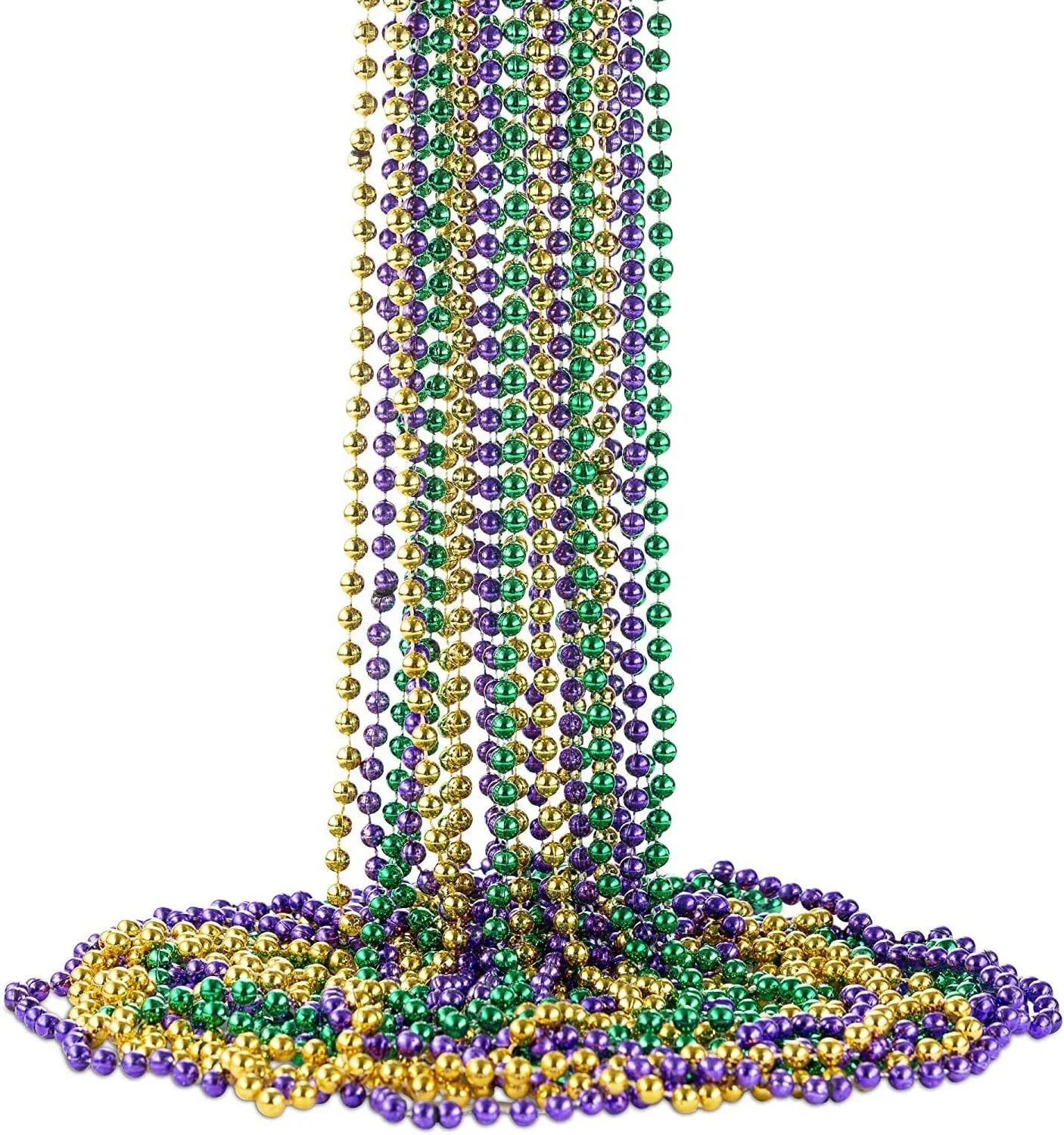 Carnaval Carnival Celebration Bead Necklace Various Metallic Bead Necklace 46 Inch Giant Ball Bead Necklace