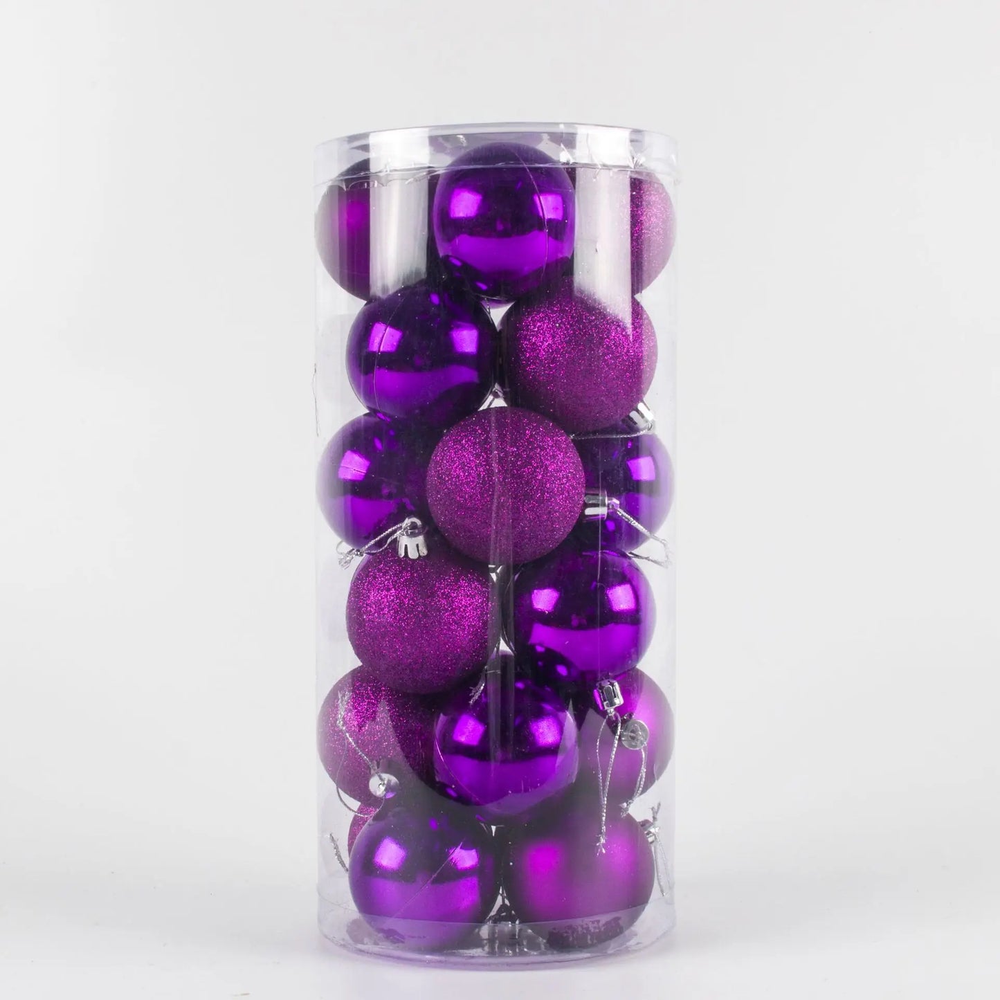 30Pcs 6CM popular flash custom wholesale Christmas supplies blue and white Christmas tree ball decoration