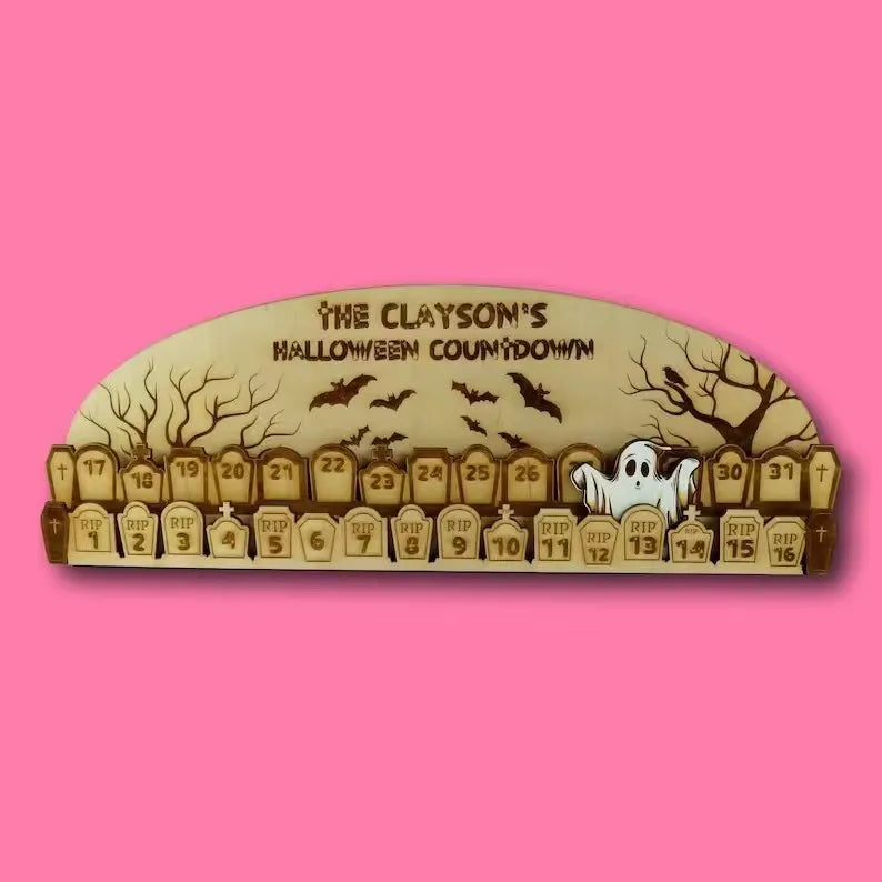 Halloween & Death Day Home Decoration Ghost Countdown Calendar Halloween Countdown Decoration Table Decoration Ghost Witch Decoration New Products