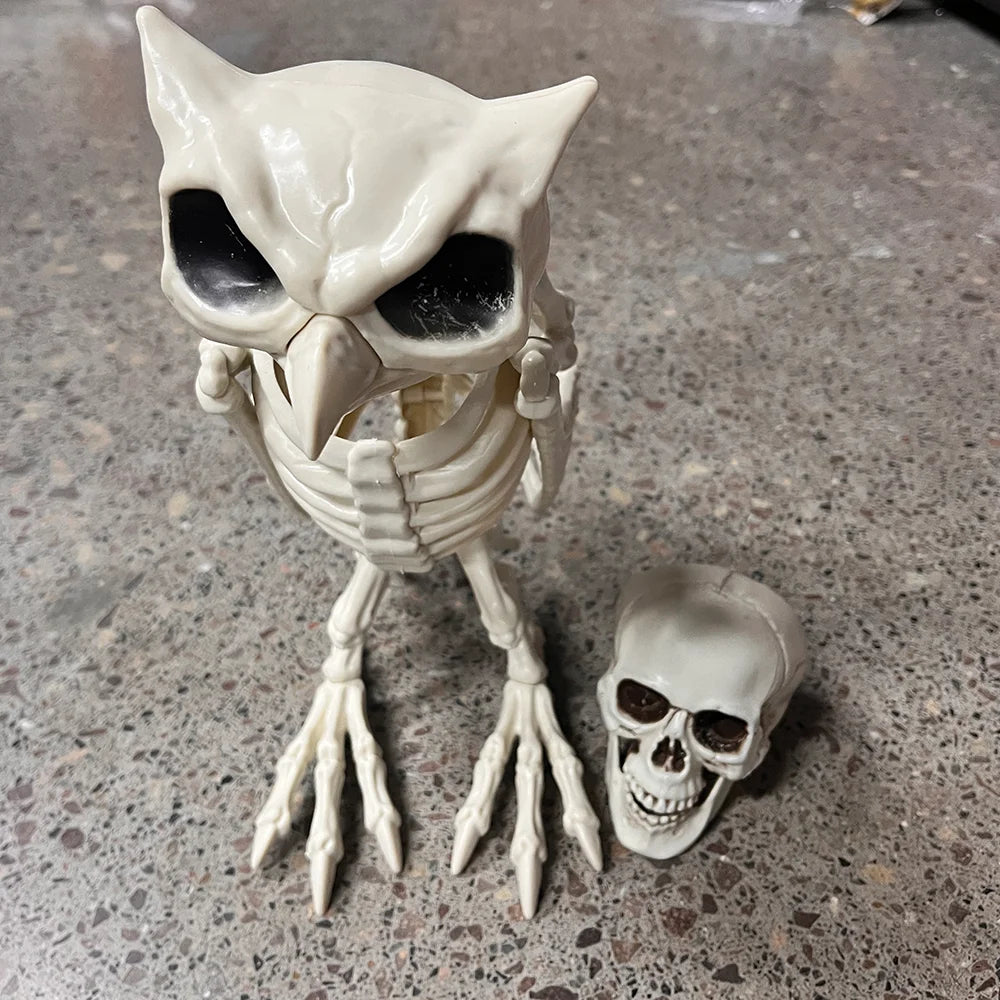Halloween & Day of the Dead, Creative Halloween Animals Skull Owl Model Props Halloween Party Decorations