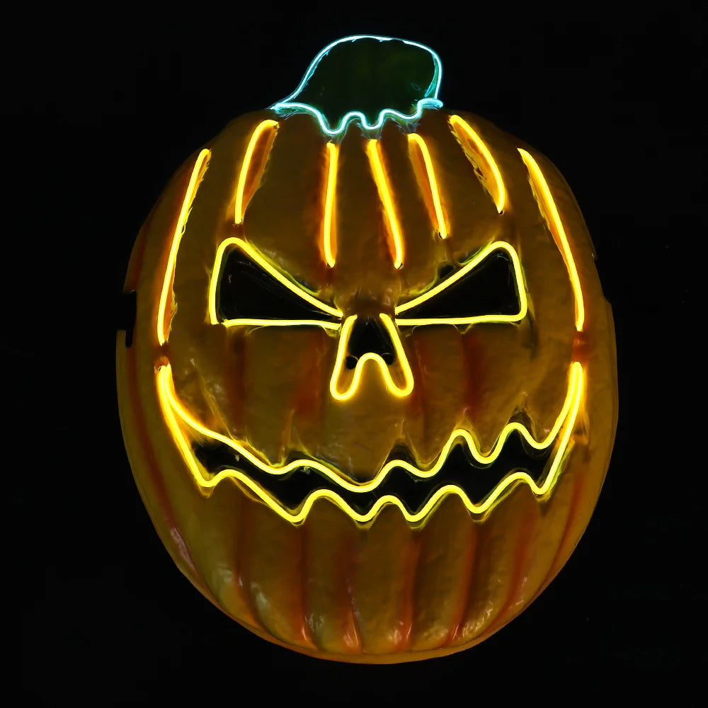Halloween & Death Day Inventory Halloween Decorations Pumpkin Masks Led Halloween Pumpkin Neon Party Masks Mask Ball Halloween Pumpkin Masks