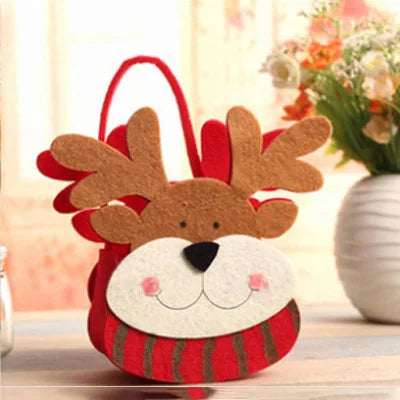 Christmas candy bag creative cartoon cute felt handbag Christmas decorations gift bag