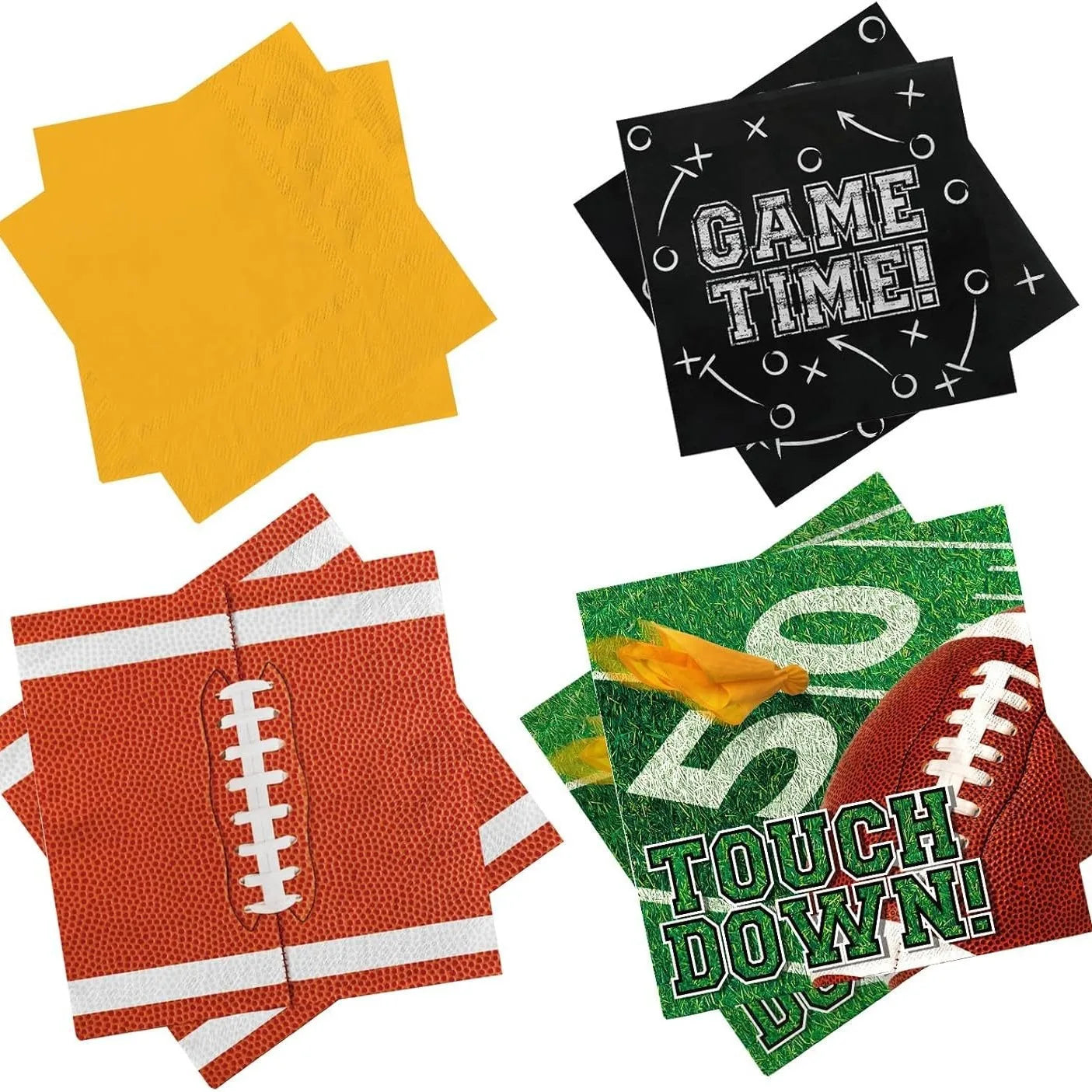 Custom design 50 pieces double-layer Super Bowl themed sports party disposable napkin supplies