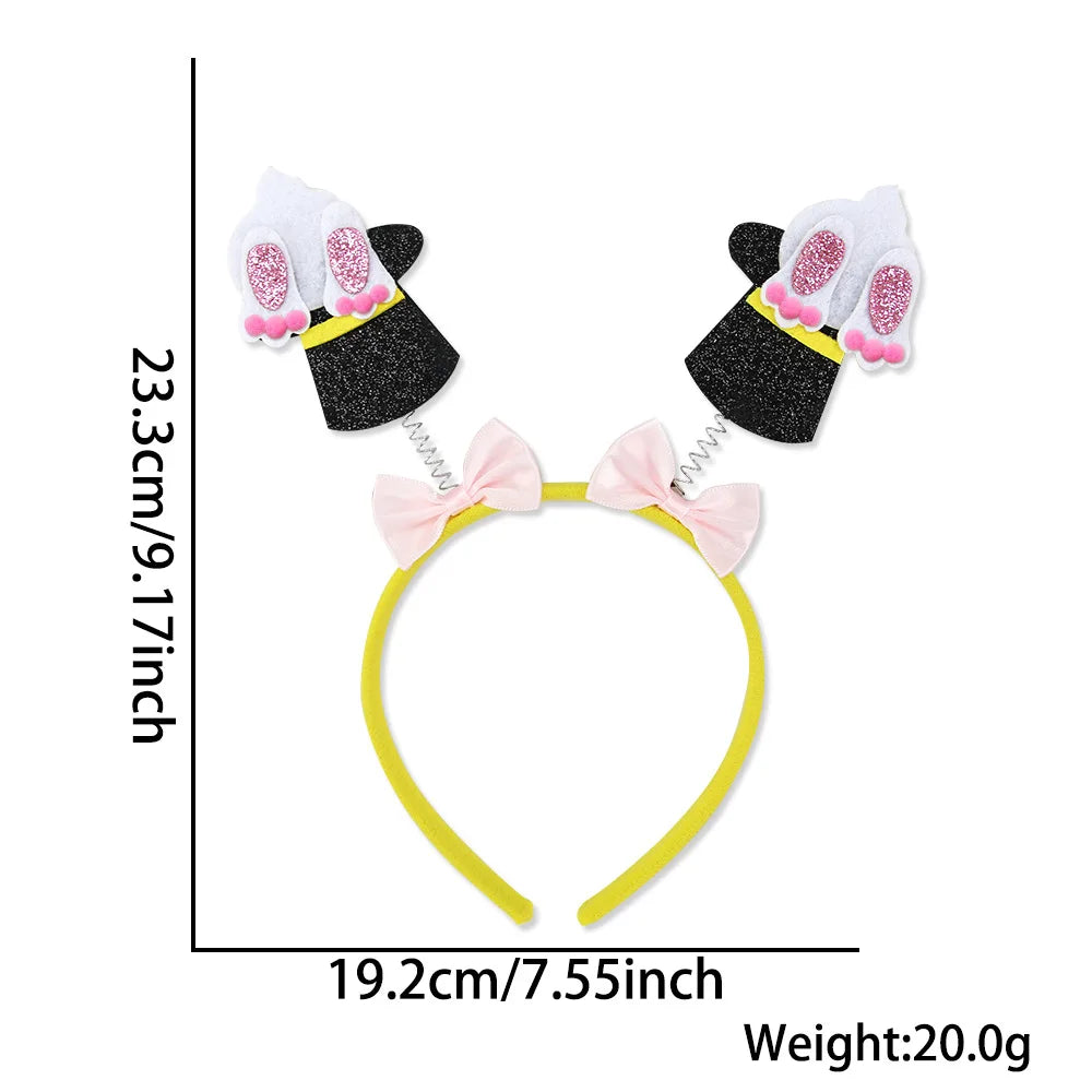 Easter and Thanksgiving 3 Headbands Chick Rabbit Head Pop Headgear Party Decorations Birthday Accessories Flash Easter Chicken Headband